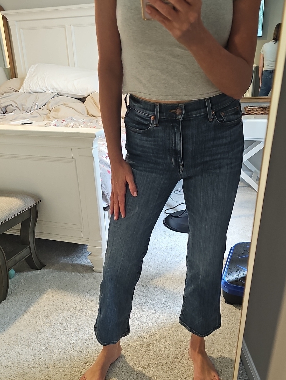 AYR The Pop Cropped Straight Jeans, 28 Regular